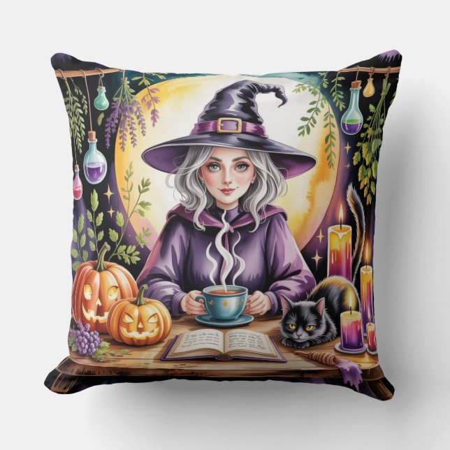 Coussin Mystic Pumpkin Night Halloween Pillowcase (Recto)