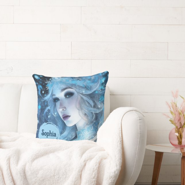 Coussin Mystical Ice Queen - Imaginaire Winter Goddess Art (Canapé)