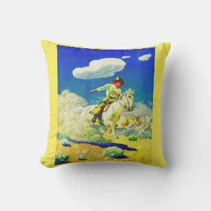 Coussin N.C. Wyeth cowboy