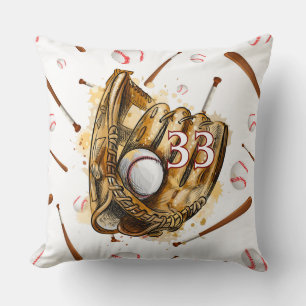 Coussin N° de baseball customisé