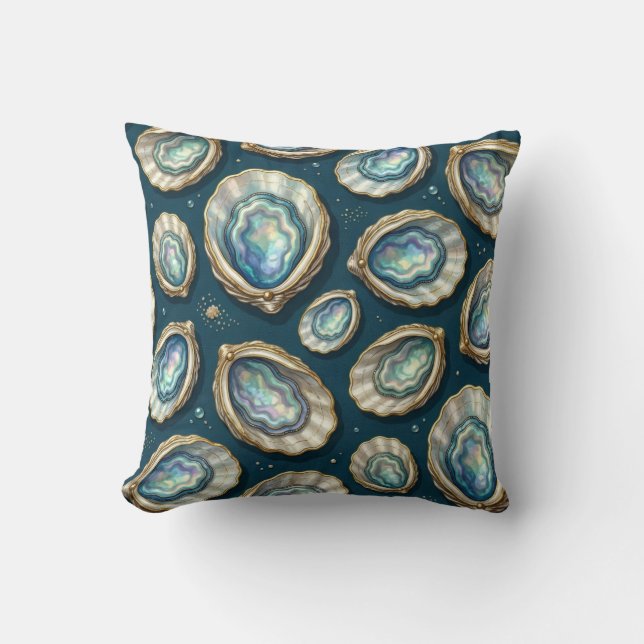Coussin Nacre d'huître abalone or coquille d'huître (Recto)