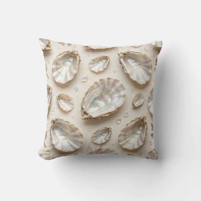 Coussin Nacre d'huître abalone or coquille d'huître (Recto)