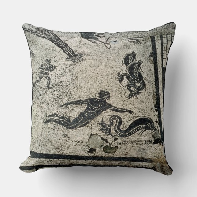 Coussin Nageant avec les dauphins, du Frigidarium o (Recto)
