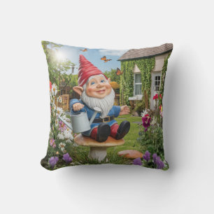 Coussin Nain de jardin charmant avec arrosoir