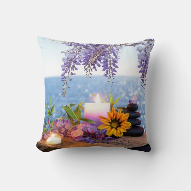 Coussin Namaste 2 de chakra de yoga de paix de méditation (Recto)