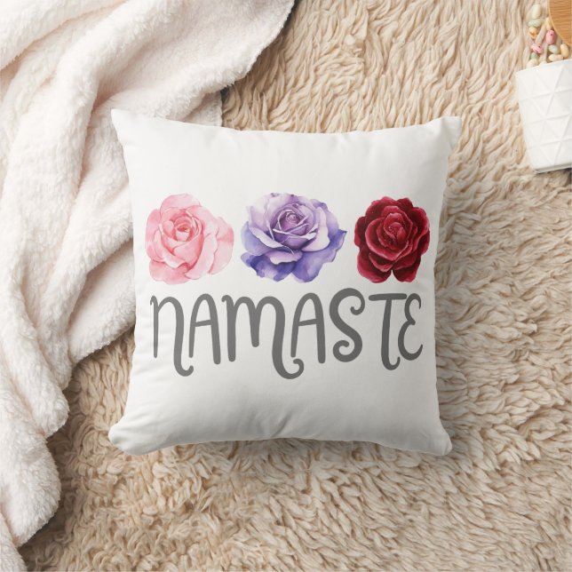 Coussin Namaste à trois fleurs (Couverture)