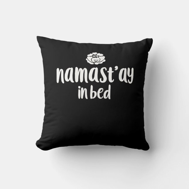 Coussin namaste dans le lit namast'ay dans le lit (Recto)