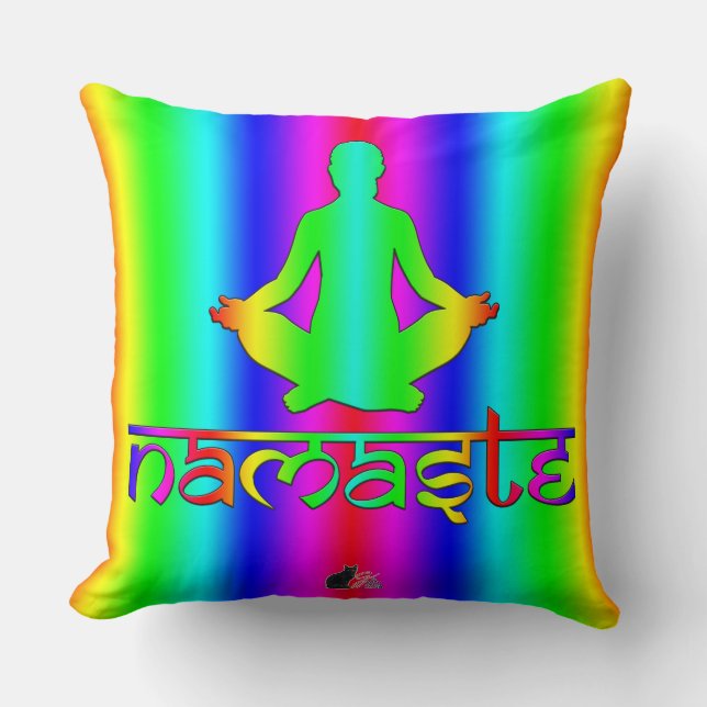 Coussin Namaste Intentions Arc-en-Ciel (Recto)