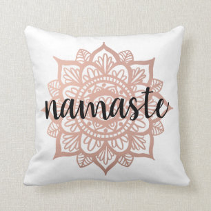 Coussin Namaste Mandala Rose Gold