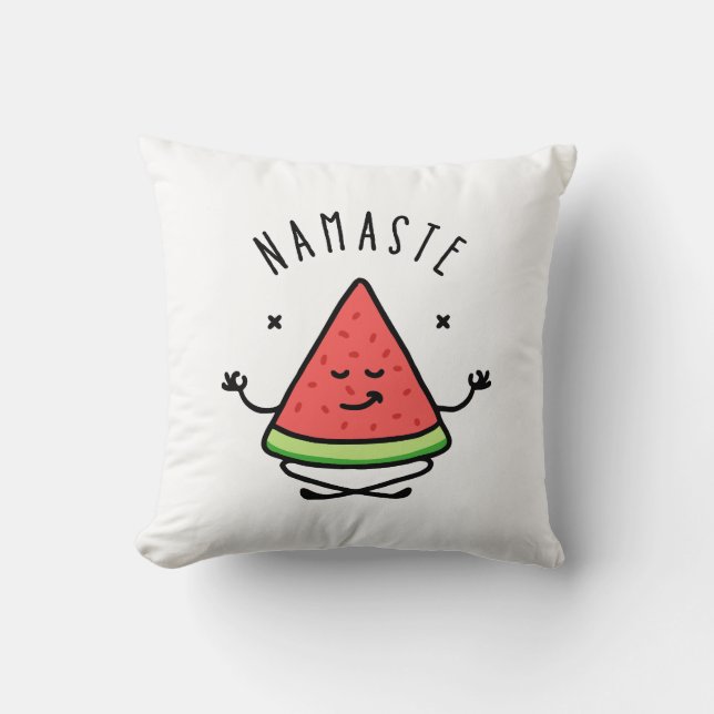 Coussin Namaste Watermelon Yoga (Recto)