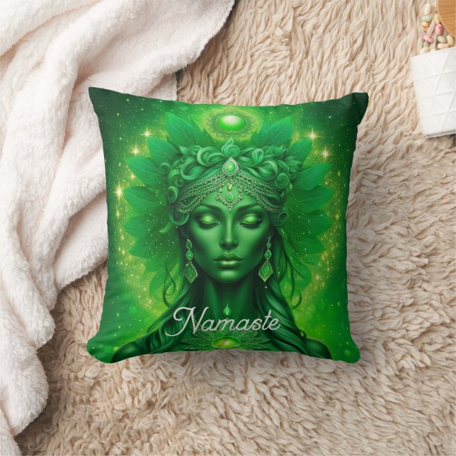Coussin Namaste, Yoga, Méditation, Paix, Respect (Couverture)