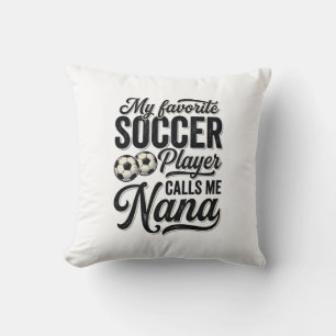 Coussin Nana de foot Vintage Gravure Famille Joueur Chemis