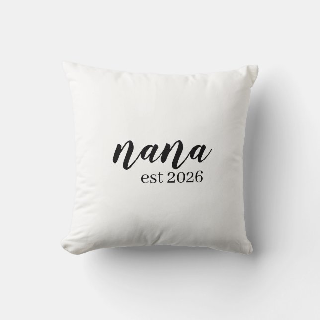 Coussin Nana est 2026 Personalized Throw Pillow (Recto)