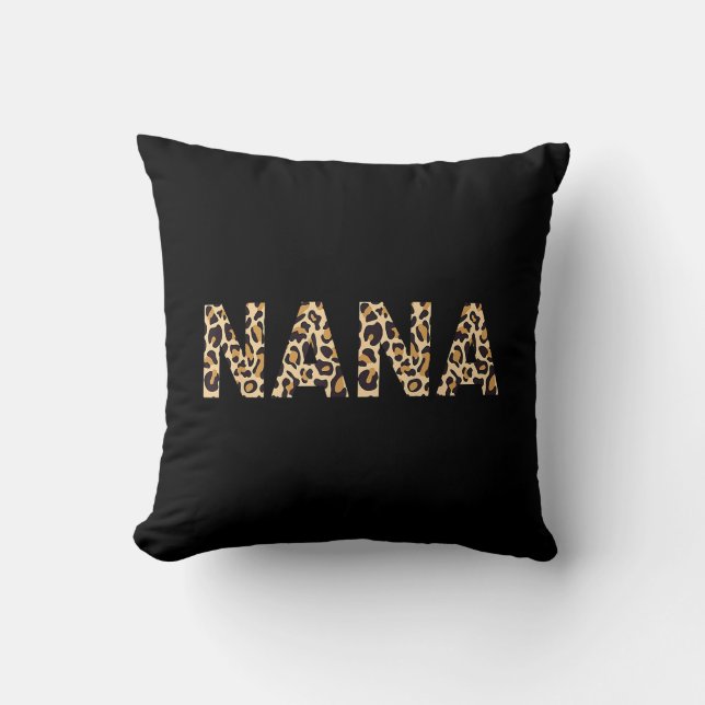 Coussin Nana Leopard pour les femmes Grand-mère Fête des M (Recto)