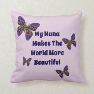 Coussin Nana Rend Le Monde Beau Papillon Grand-Mère