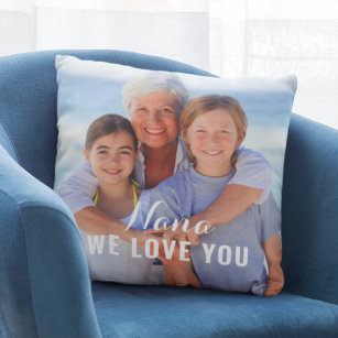 Coussin Nana We Love You Custom Mothers Day Photo