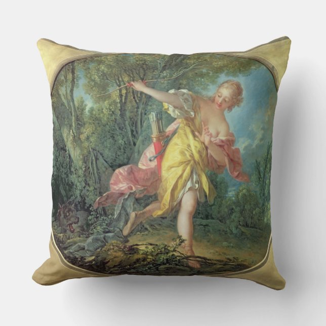 Coussin Nandou Sylvia se sauvant du loup, 1756 (Recto)