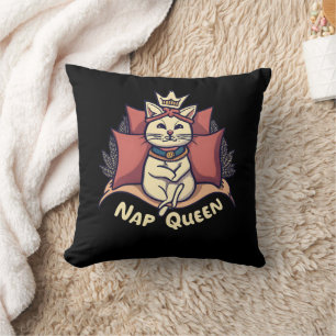 Coussin Nap Queen Cat - Chat de beauté dormant - Chat de r