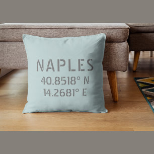 Coussin Naples Italie Coordonnées Latitude et Longitude