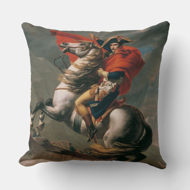Coussin Napoléon à cheval, bataille du col Saint-Bernard (Recto)