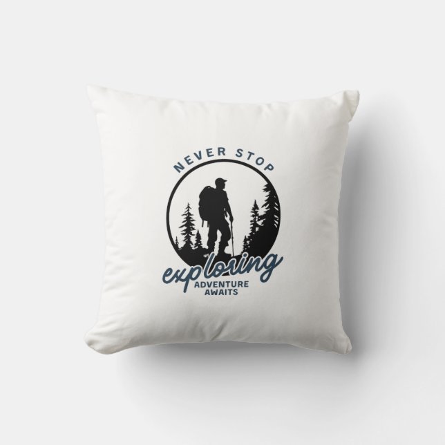 Coussin N'arrêtez jamais d'explorer  (Recto)