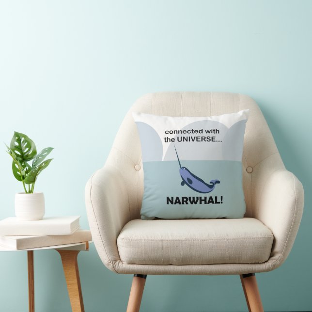 Coussin Narwal Connecté À L'Univers Drôle (Chaise)