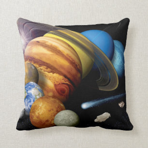 Coussin NASA JPL Système solaire Planètes Montage Photos s