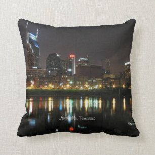 Coussin Nashville, Tennessee Skyline à la nuit