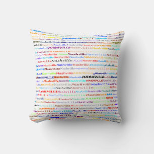 Coussin Nashville Text Design II Jeu d'oreiller