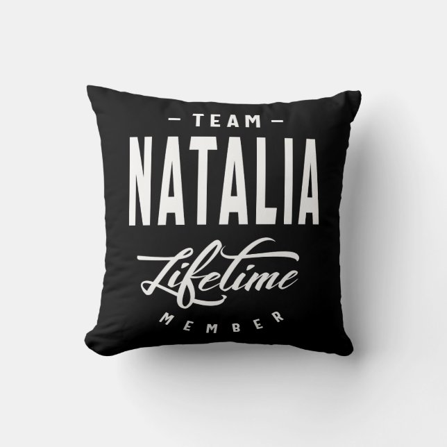 Coussin Natalia Nom Personnalisé Anniversaire Cadeau Cadea (Recto)