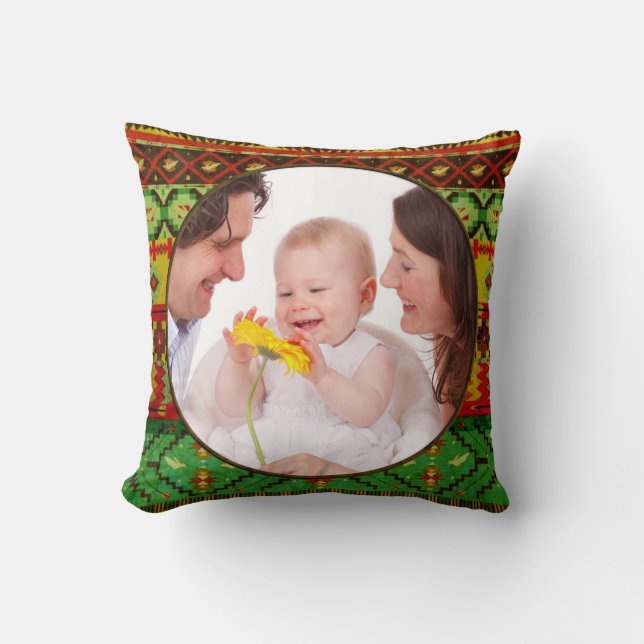 Coussin Native American Frame III + vos photos et vos idée (Recto)