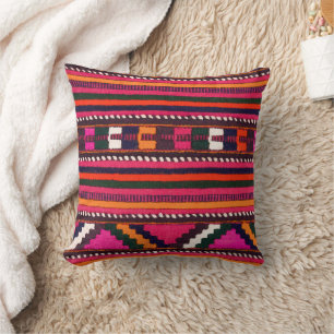 Coussin Native American Indian pink texture