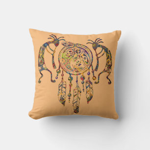 Coussin Native American Kokopelli