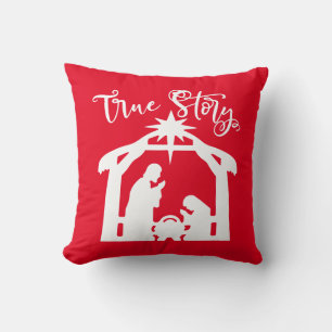 Coussin Nativité réversible de la véritable histoire