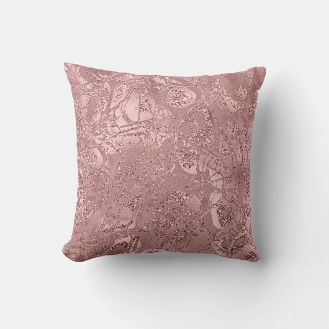 Coussin Nature Abstrait Rose Blush Gold Parties scintillan (Recto)