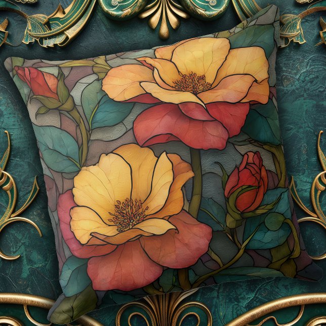 Coussin Nature Ancienne Réinventée dans un Floral (Créateur téléchargé)
