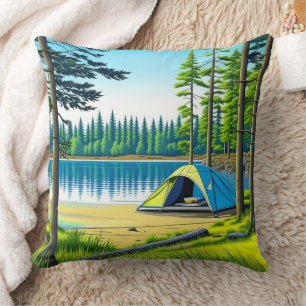 Coussin Nature Camping Tente à thème dans les bois