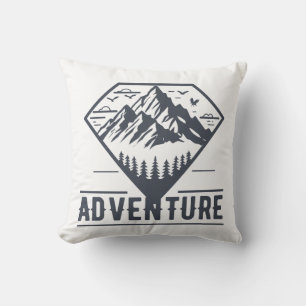 Coussin Nature géométrique moderne Montagnes Aventure