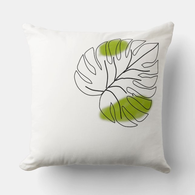 Coussin Nature minimaliste en doodle (Recto)