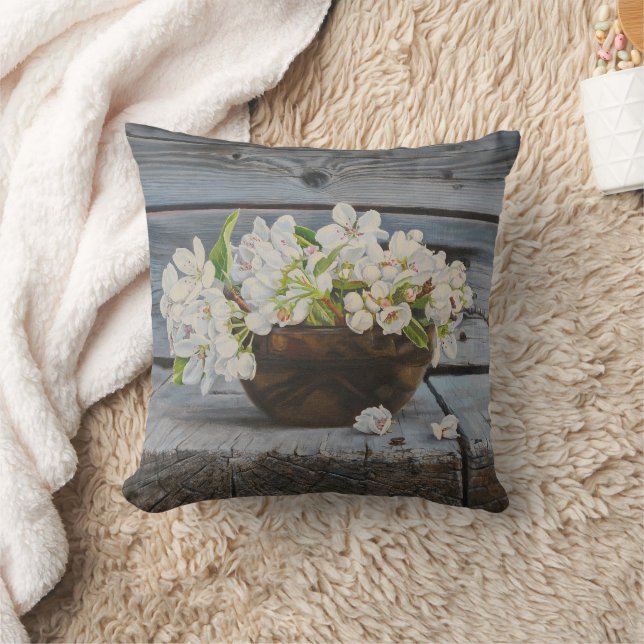 Coussin Nature morte Apple Blossom – Impression d'art orig (Couverture)