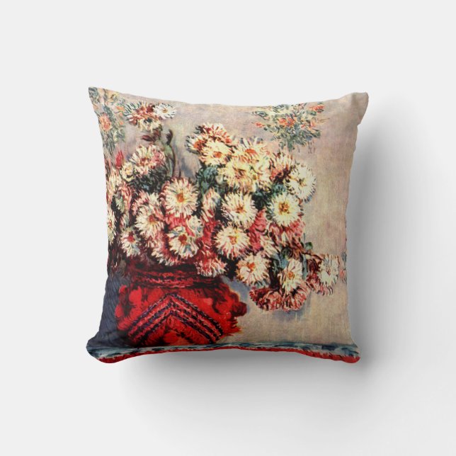 Coussin Nature morte aux Chrysanthèmes de Claude Monet (Recto)