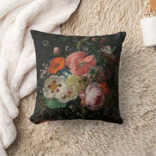 Coussin Nature morte de maître hollandais vintage Rachel R