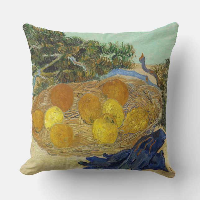 Coussin Nature morte de Van Gogh Oranges Citrons Gants ble (Recto)