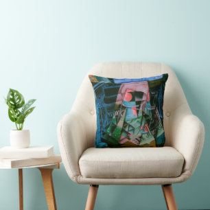 Coussin Nature morte devant une fenêtre ouverte de Juan Gr