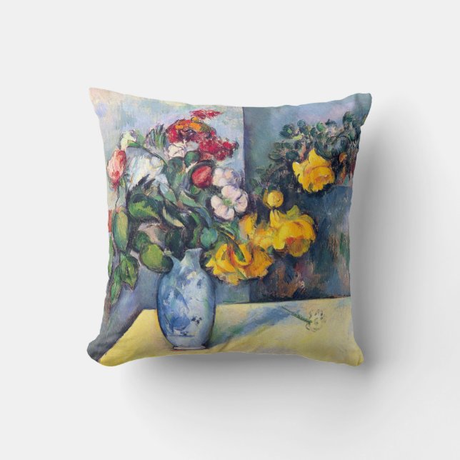 Coussin Nature morte Fleurs dans un vase de Paul Cezanne (Recto)