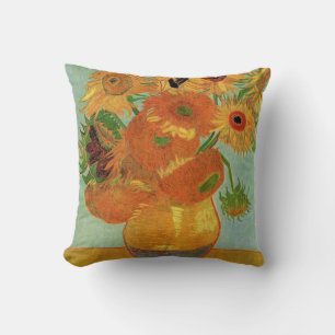 Coussin nature morte vase avec douze tournesols, van Gogh