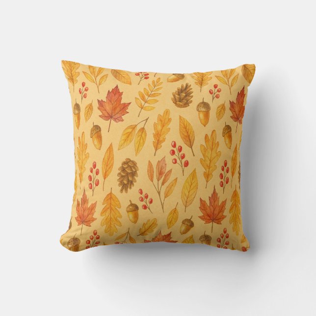 Coussin Nature motif d'automne (Recto)