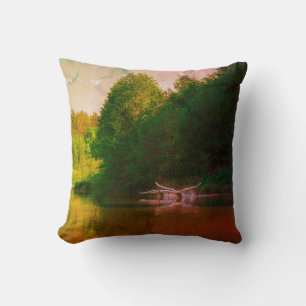 Coussin Nature Paysage Paysage Paysages Cygnes Voler