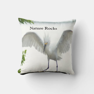 Coussin Nature Rocks Egret