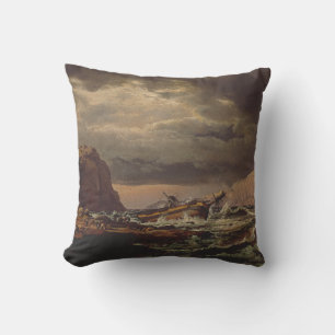 Coussin Naufrage sur la côte norvégienne par Johan Dahl